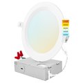 Luxrite 6 Inch Ultra Thin LED Recessed Downlight 5 CCT Selectable 2700K-5000K 14W 1150LM Dimmable LR23732-1PK